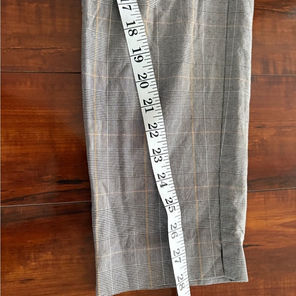 massimo dutti slim chino modal cotton grey check trousers pants size 6 (30) - Picture 16 of 16